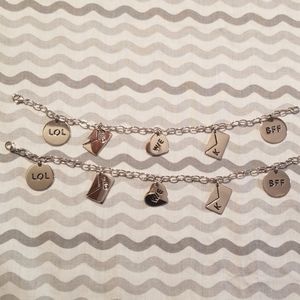 Set of charm bracelets